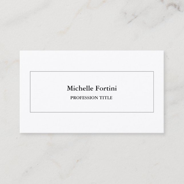 Premium Silk Elegant Plain Minimalist Modern Business Card (Front)