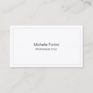 Premium Silk Elegant Plain Simple Minimalist  Business Card