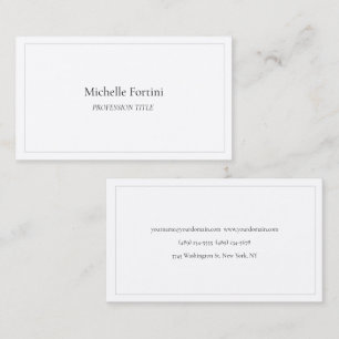 Premium Silk Elegant Plain Simple Minimalist Business Card
