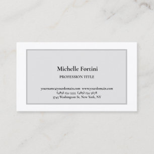 Premium Silk Elegant Plain Simple Minimalist Grey Business Card