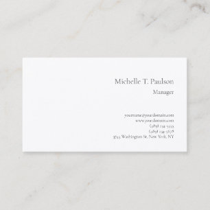 Premium Silk Minimalist Modern Plain Business Card