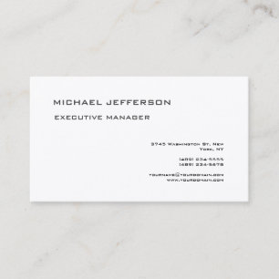 Premium Silk Modern Elegant Simple Black White Business Card