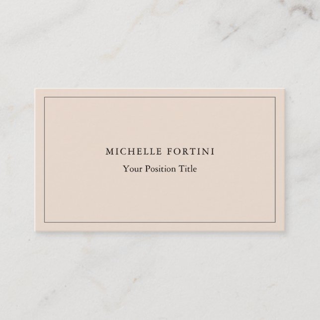 Premium Silk Trendy Minimalist Professional Modern Business Card (Front)