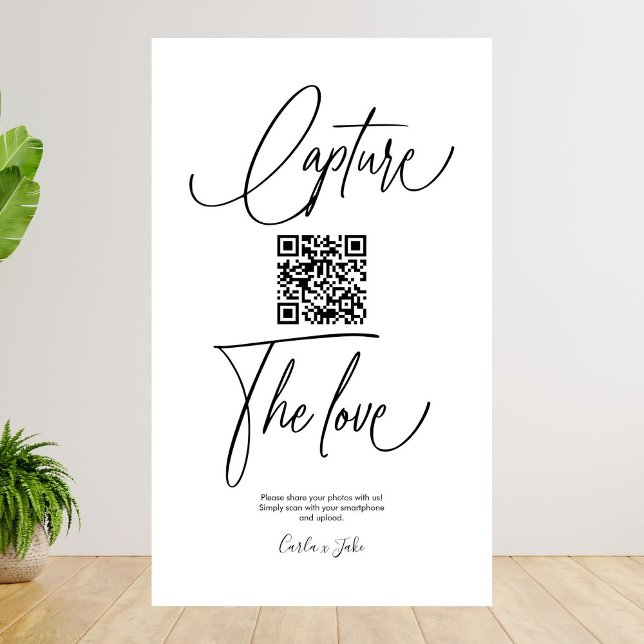 Premium Simple Share Wedding Photos With QR Code Enclosure Card (Creator Uploaded)