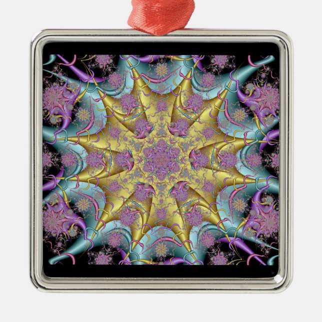 Premium Square Kaleidoscope Ornament #3 (Front)