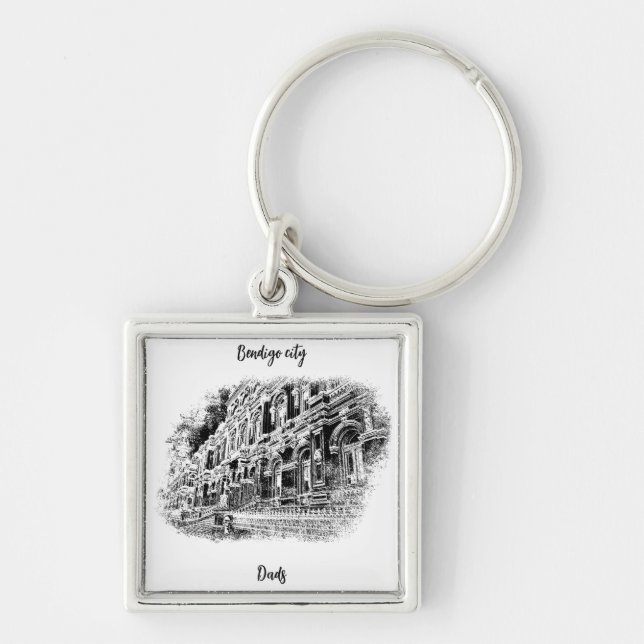 Premium Square Keychain, Large (5.08 cm) Keychain (Front)