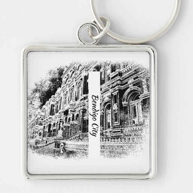 Premium Square Keychain, Large Keychain (Front)