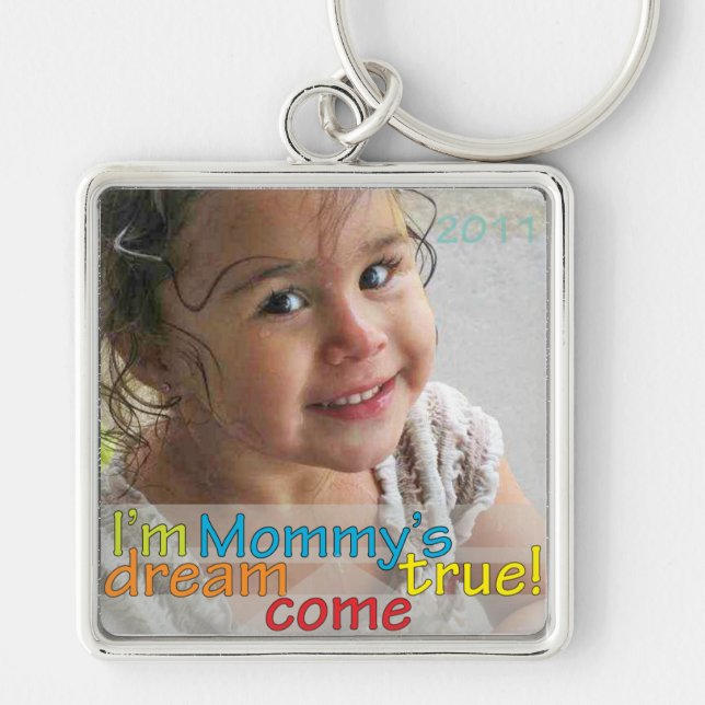 Premium Square Photo Keychain (Front)