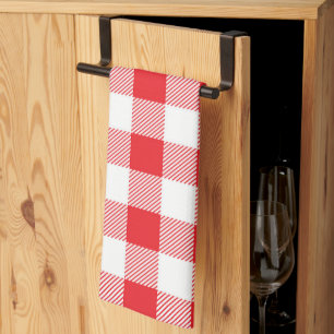 Premium Stylish Red and White Chequered Kitchen Towel