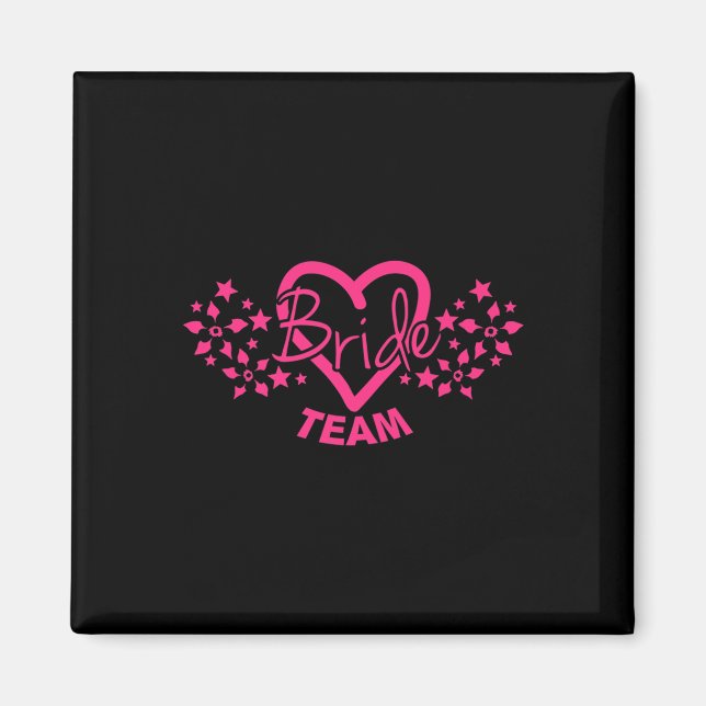 Premium Team Bride Groom Bride Wedding Party Tee  Magnet (Front)