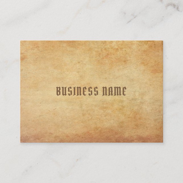 Premium Thick Luxe Nostalgic Old Paper Look Plain Business Card (Front)