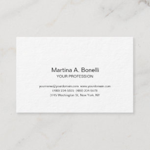 Premium Thick Unique Elegant Plain Simple Special Business Card