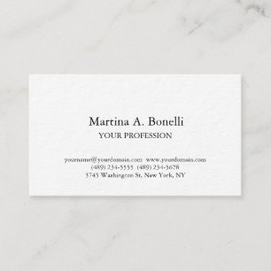 Premium Thick Unique Elegant Plain Simple Special Business Card