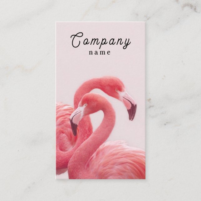 Premium Vector Flamingo Bussiness Card (Front)