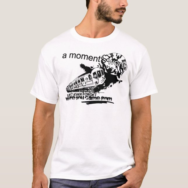 Premium White T - Train Logo T-Shirt (Front)