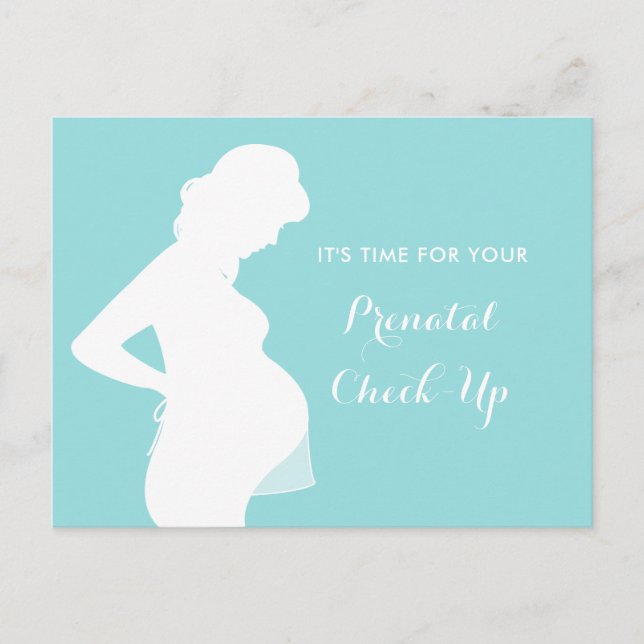 Prenatal Visit Checkup OB-GYN Appointment Reminder Postcard (Front)