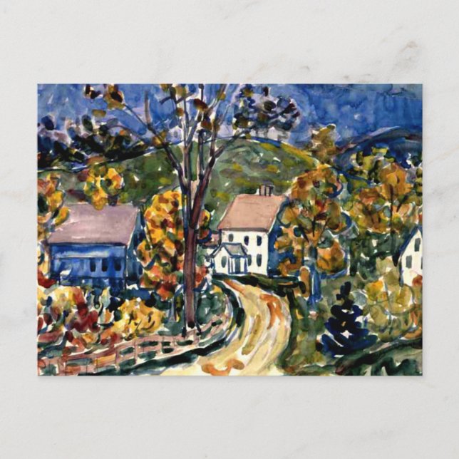 Prendergast - Country Road, New Hampshire Postcard (Front)