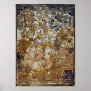 Prendergast - Outdoor Cafe Scene 1900 Poster