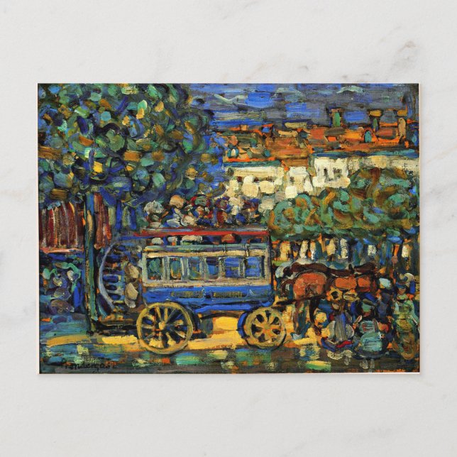 Prendergast - Paris Omnibus Postcard (Front)