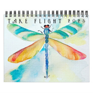 Prendre le vol deux pages calendrier (12 mois)