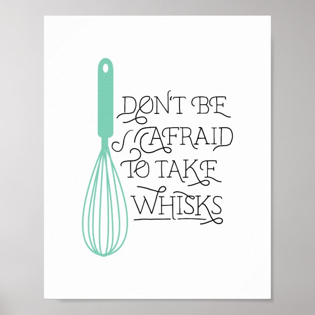 Prendre Whisks Citer Poster PERSONNALISABLE (Devant)