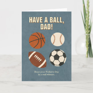 Prends un bal, papa ! Carte de Fête des pères à th