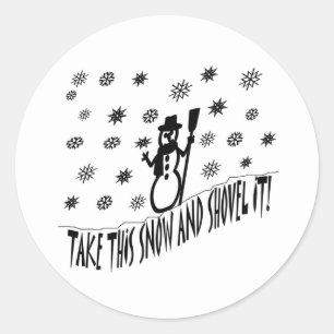Prenez ce Sticker pour la neige et le Shovel