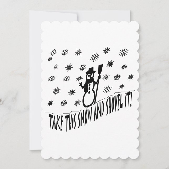Prenez cette carte à plat avec neige et Shoot It (Devant)