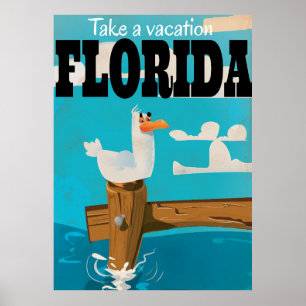 Prenez des vacances - affiche de voyage vintage en