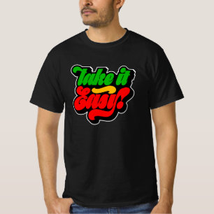 Prenez-le Easy Rasta Colours Reggae T-shirt