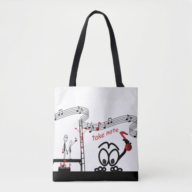 Prenez note Musique Professeur Funny Stickman Sac  (Devant)