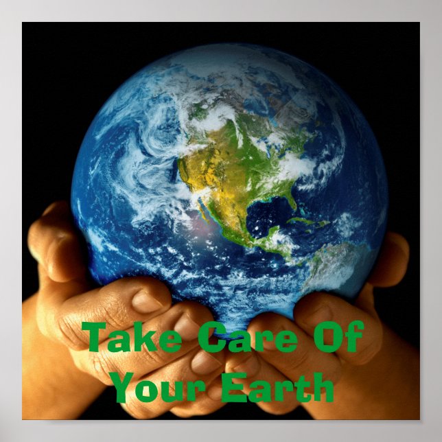 Prenez soin de votre affiche de la Terre (Devant)