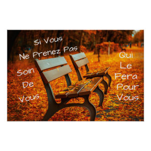 "Prenez Soin De Vous " Affiche Murale Inspirante