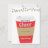 Prenez une tasse de café Cheer Titulaire de carte
