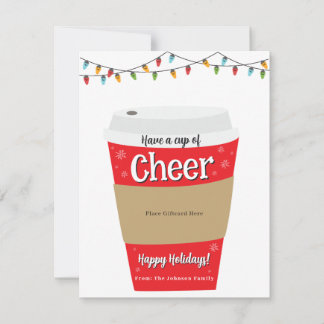 Prenez une tasse de café Cheer Titulaire de carte