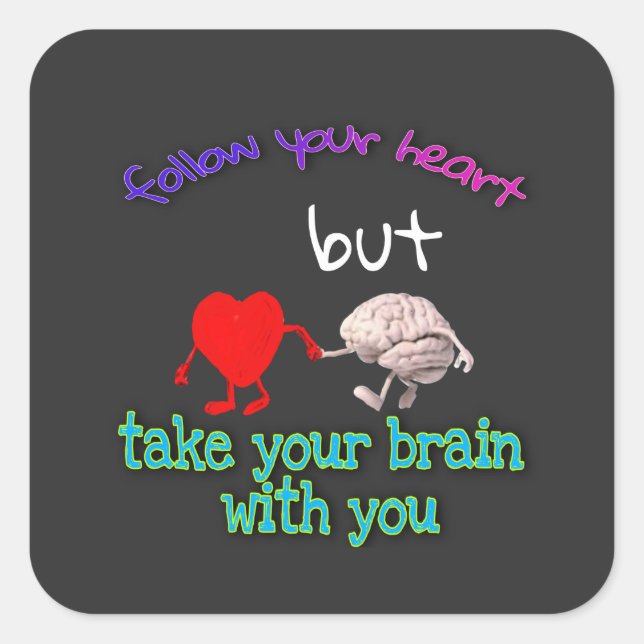 prenez votre cerveau avec vous Sticker (Devant)