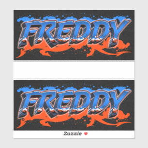Prénom Freddy Nom Graffiti Autocollant Autocollant