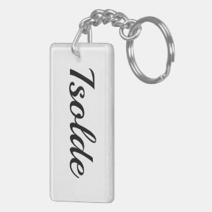 Prénom personnalisable Isolde noir blanc