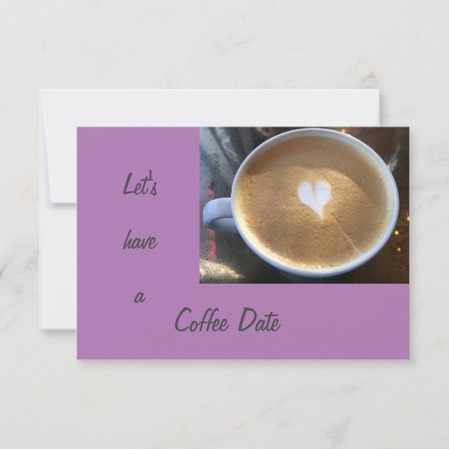 Prenons une carte de voeux pour la date du café (Devant)