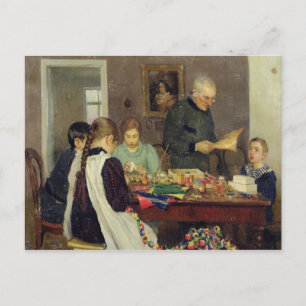 Preparation for Christmas, 1896 Holiday Postcard