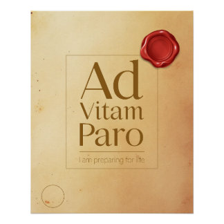 Preparation Latin Quote Poster