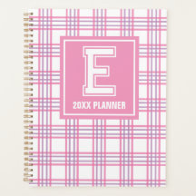 Préparatoire Plaid Monogramme Rose Violet
