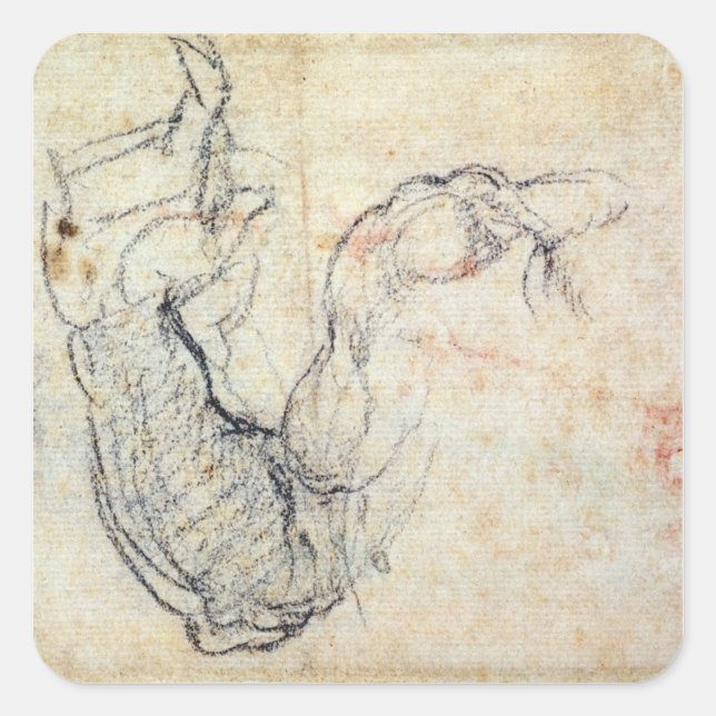 Preparatory Study for the Arm of Christ Square Sticker (Front)
