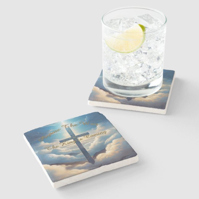 Prepare the Way Stone Coaster (Side)