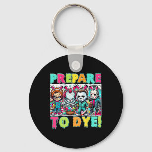 Prepare To Groovy Dye Easter Horror Dyeing Eggs Keychain