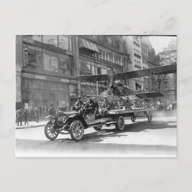 Preparedness Parade, Airplane, Vintage Postcard (Front)