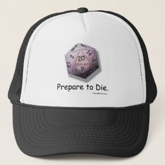 "Préparez pour mourir" casquette de jeu d'art