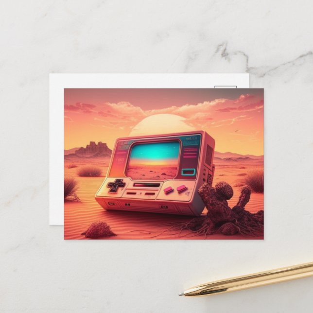 Préparez-vous à vous amuser avec une carte postale (Devant/Arrière en situation)