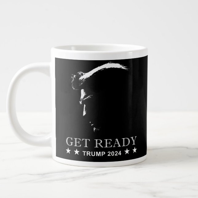 Préparez-vous : USA Donald Trump 2024 Mug de café (Gauche)