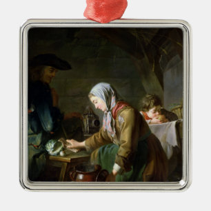 Preparing a Meal Metal Ornament